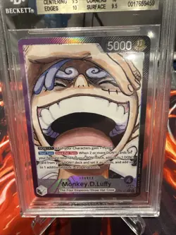 One Piece Monkey D. Luffy OP09-061 Emperors in the New World L Alt Art BGS 9.5 - Image 4