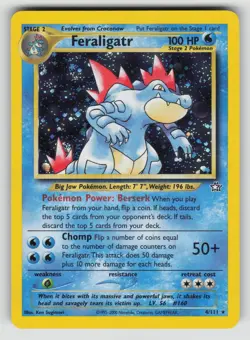 Feraligatr 4/111 Holo Rare Neo Genesis Pokemon Near Mint - Image 1