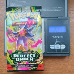 Pokemon Tcg Mega Evolution Perfect Order Heavy 22.73g Booster Pack New Sealed - Image 1