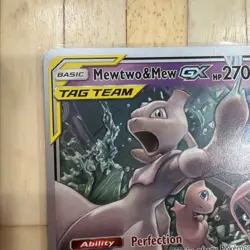 Pokemon Mewtwo & Mew GX Ultra Rare TAG TEAM 71/236 World Championship 2019 270 … - Image 2
