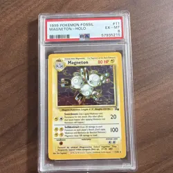 1999 POKEMON FOSSIL #11 MAGNETON-HOLO PSA 6 - Image 1