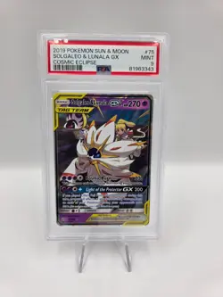 Solgaleo & Lunala GX - Pokemon Cosmic Eclipse - 75/236 - PSA 9 - Image 1