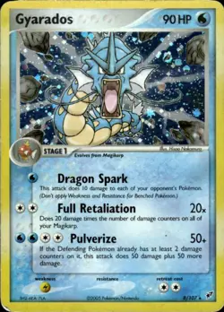 Gyarados 8/107 Holo Rare Deoxys Pokemon Heavily Played - Image 1