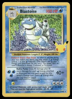 BLASTOISE 2/102 CELEBRATIONS: CLASSIC COLLECTION POKEMON HOLO NM - Image 2
