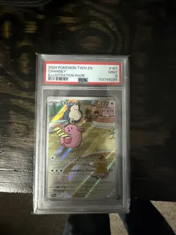 2024 Pokemon Chansey Twilight Masquerade Illustration Rare PSA 9 187/167 - Image 1