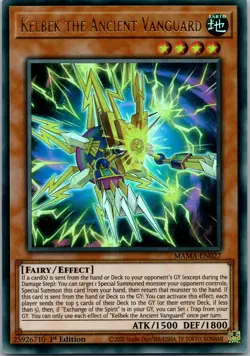 Yugioh Kelbek the Ancient Vanguard MAMA-EN027 1st Edition Ultra Rare NM - Image 1