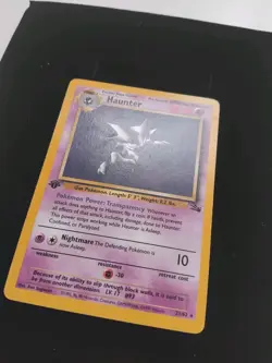 NM Haunter - 21/62 - Pokemon Fossil 1st Edition Rare Card WOTC - Image 2