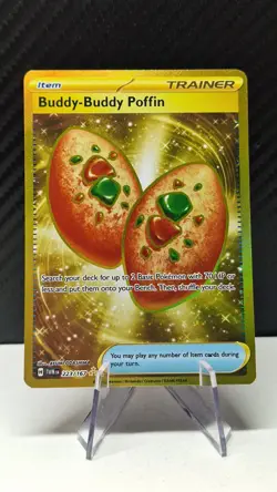 Pokemon TCG Buddy-Buddy Poffin Gold Twilight Masquerade Card 223/167 NM - Image 1