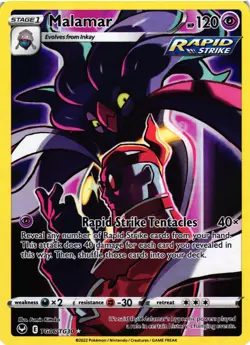 Pokemon TCG Malamar SWSH12: Silver Tempest Trainer Gallery TG06/TG30 Holo NM - Image 1