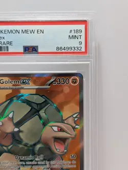 2023 POKEMON MEW EN-151 ULTRA RARE #189 GOLEM EX PSA 9 - Image 2