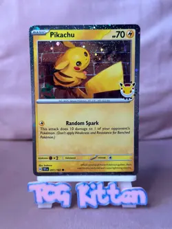 Pikachu TEF 051/162 Cosmos Holo Promo Pokemon Day Stamp TCGKITTEN - Image 1