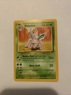 Nidorino 37/102 | Base Set Regular | Pokemon TCG Common LP - Image 1
