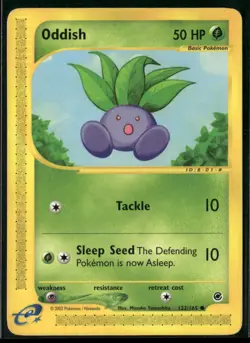 Pokemon Expedition #122/165 Oddish Common, Lightly played - Image 1