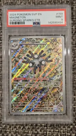 2024 POKEMON SVP EN-SV BLACK STAR PROMO #159 MAGNETON PSA 9 - Image 1