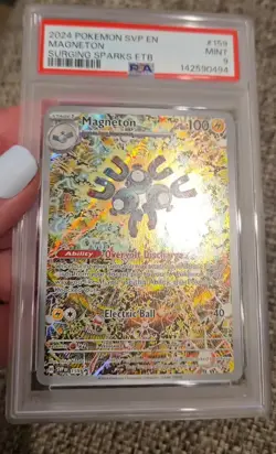 2024 POKEMON SVP EN-SV BLACK STAR PROMO #159 MAGNETON PSA 9 - Image 2
