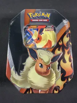 Pokemon Factory Sealed Flareon Tin x4 packs - x1 Evolving Skies Chilling Reign - Image 1