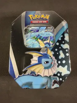 Pokemon Factory Sealed Vaporeon Tin x4 packs - x1 Evolving Skies Chilling Reign - Image 1