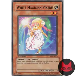 Yugioh White Magician Pikeru SD6-EN013 Common 1st Edition LP - Image 1
