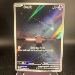 Pokemon TCG Cleffa Sv03: Obsidian Flames Holo Illustration Rare Card 202/197 - Image 1