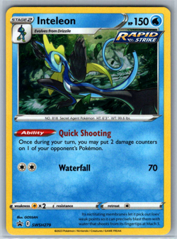 Inteleon - Promo SWSH: Sword & Shield Promo Cards SWSH279 NM - Image 1