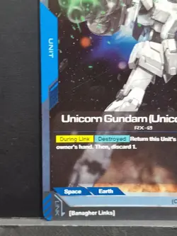Gundam TCG Card Unicorn Mode Foil GD01-005 R Release Event Promo Near Mint - Image 4