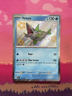 Pokemon Card Veluza 125/091 Paldean Fates Shiny Rare Near Mint - Image 1