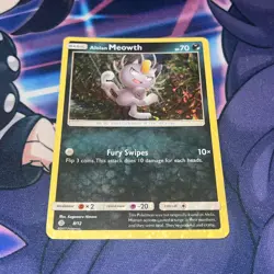 Alolan Meowth 8/12 Holo MCDONALDS 2017 Light Play Pokemon Card - Image 1