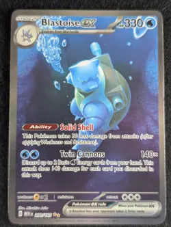 Blastoise Ex Full-Art 200/165 Pokemon TCG Scarlet & Violet: 151 English - Image 1