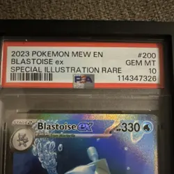 Pokemon TCG Blastoise ex 200/165 Scarlet & Violet 151 PSA 10 Holo Rare - Image 3