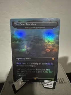 MTG LOTR Tales of Middle Earth The Dead Marshes (Urborg) BORDERLESS FOIL NM - Image 1