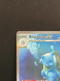 Pokemon TCG Blastoise EX Full Art Holo Card Scarlet & Violet-151 200/165 - Image 3