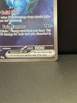 Pokemon TCG Blastoise EX Full Art Holo Card Scarlet & Violet-151 200/165 - Image 5