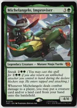 Michelangelo, Improviser (119) Normal - Teenage Mutant Ninja Turtles (TMT) - NM - Image 1