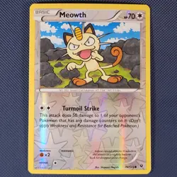 Meowth 74/124 - Fates Collide - Common Reverse Holo Pokemon Card - LP - Image 1