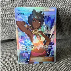 Pokemon TCG Olivia Ultra Rare Full Art Holo 119/111 Sm-Crimson Invasion - Image 1