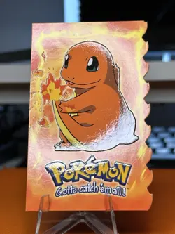 Pokemon Card - Charmander Topps Pokemon 4 of 12 Embossed Die Cut - Image 3