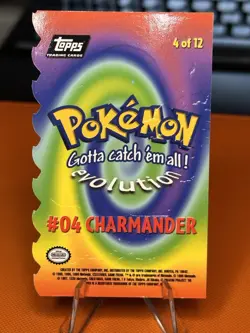 Pokemon Card - Charmander Topps Pokemon 4 of 12 Embossed Die Cut - Image 4