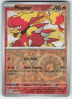 Magmar 126/165 Common 151 Pokemon Reverse Holo Near Mint - Image 1