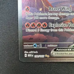 2023 Pokemon 151 Charizard EX #199/165 Full Art Holo NM - Image 5