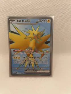 Pokemon Card Zapdos ex 192/165 Ultra Rare Scarlet & Violet 151 Near Mint - Image 1