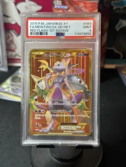 PSA 9 Mewtwo EX Secret 065/059 UR XY8 Red Flash Pokemon first edition 2015 - Image 3