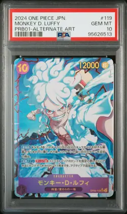 PSA 10 GEM MINT JAPANESE ONE PIECE 2024 MONKEY D. LUFFY OP05-119 PRB01 ALT ART - Image 1