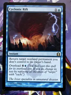 Cyclonic Rift 35/274 MTG Return to Ravnica Regular Rare LP Excellent - Image 1