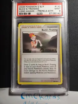 Pokemon TCG - Buck's Training (Prerelease) (STAFF) - Promo - PSA 9 - Image 1