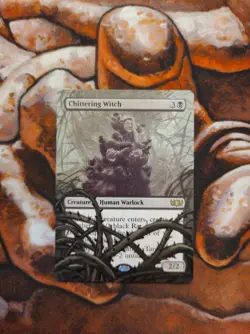 Magic the Gathering Chittering Witch Hand Painted Unique Custom MTG Alter - Image 1