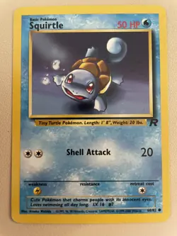 Pokemon Card Squirtle 68/82 Team Rocket LP-NM - Image 1