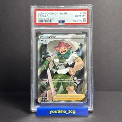 2020 Pokemon Sword & Shield Rebel Clash Fa Milo #190 PSA 10 - Image 1