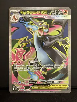 Mega Charizard X EX 109/094 Pokemon Phantasmal Flames - Near Mint - Image 1
