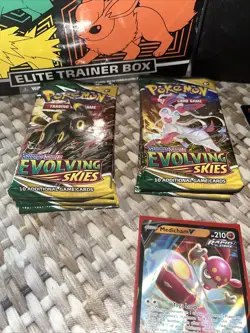 Pokemon TCG: Sword & Shield-Evolving Skies Elite Trainer Box Opened *read - Image 3