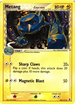 Pokemon TCG Metang 49/113 Delta Species Regular Uncommon DMG - Image 1